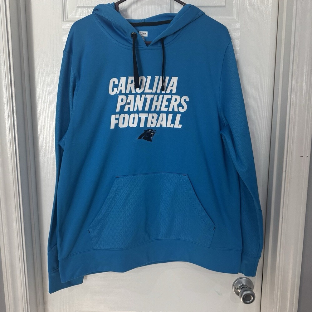 Carolina Panthers Hooded Sweatshirt Hoodie NFL Team Apparel TX3 Warm Large Blue